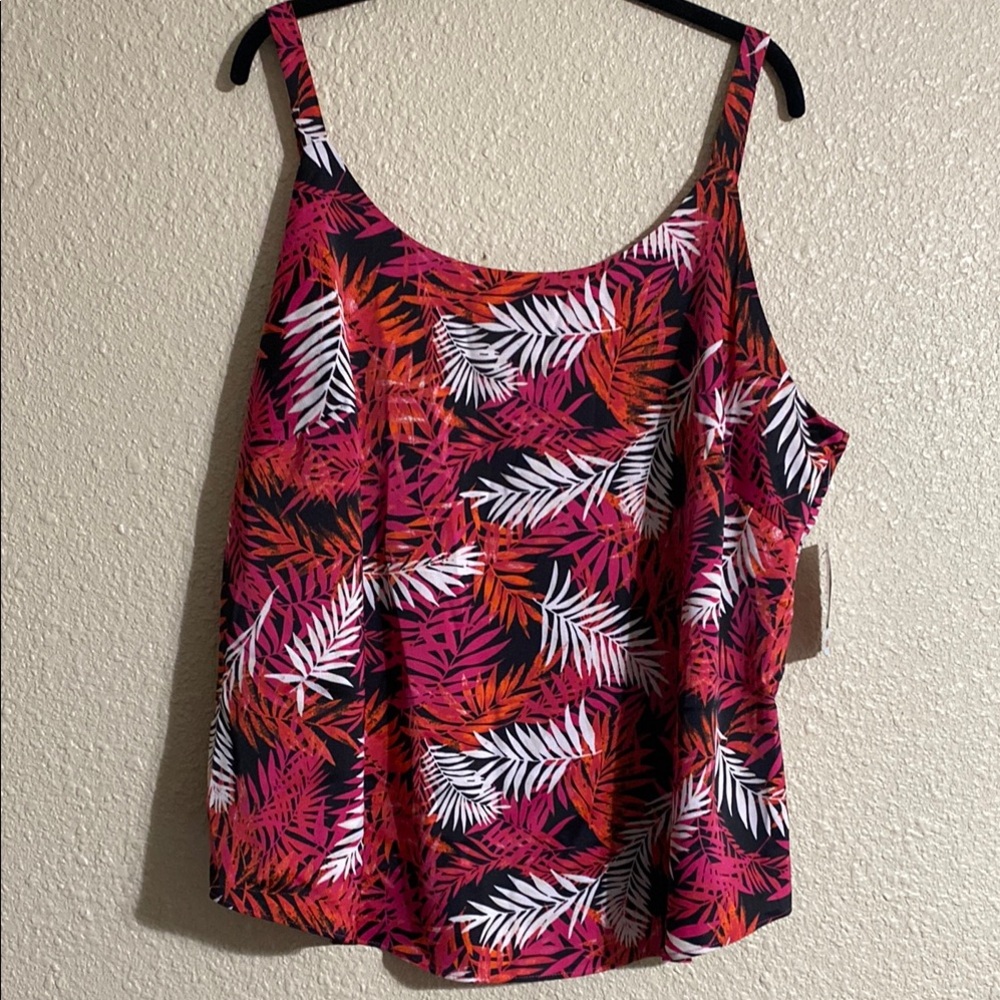 NWT Bar III Orange/Pink/White Camisole Top Plus Size
